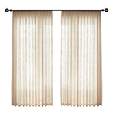 Japanese Pastoral Cream Curtains with Sun Protection & Heat Insulation