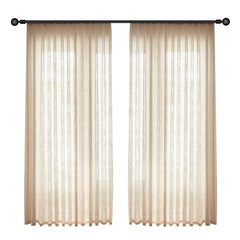 Japanese Pastoral Cream Curtains with Sun Protection & Heat Insulation