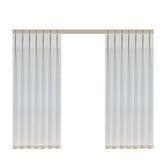White Sheer Curtains for Living Room & Bedroom, Light-Penetrating & Privacy-Protective