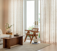 Japanese Pastoral Cream Curtains with Sun Protection & Heat Insulation