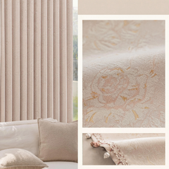 Light Luxury Chenille Curtains with Nanyang Rose Jacquard