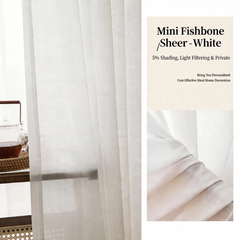 Moonlight Sheer Jacquard White Semi-Sheer Curtains