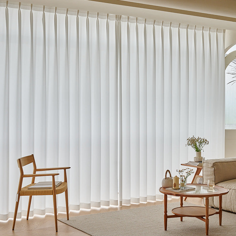 White Sheer Curtains for Living Room & Bedroom, Light-Penetrating & Privacy-Protective